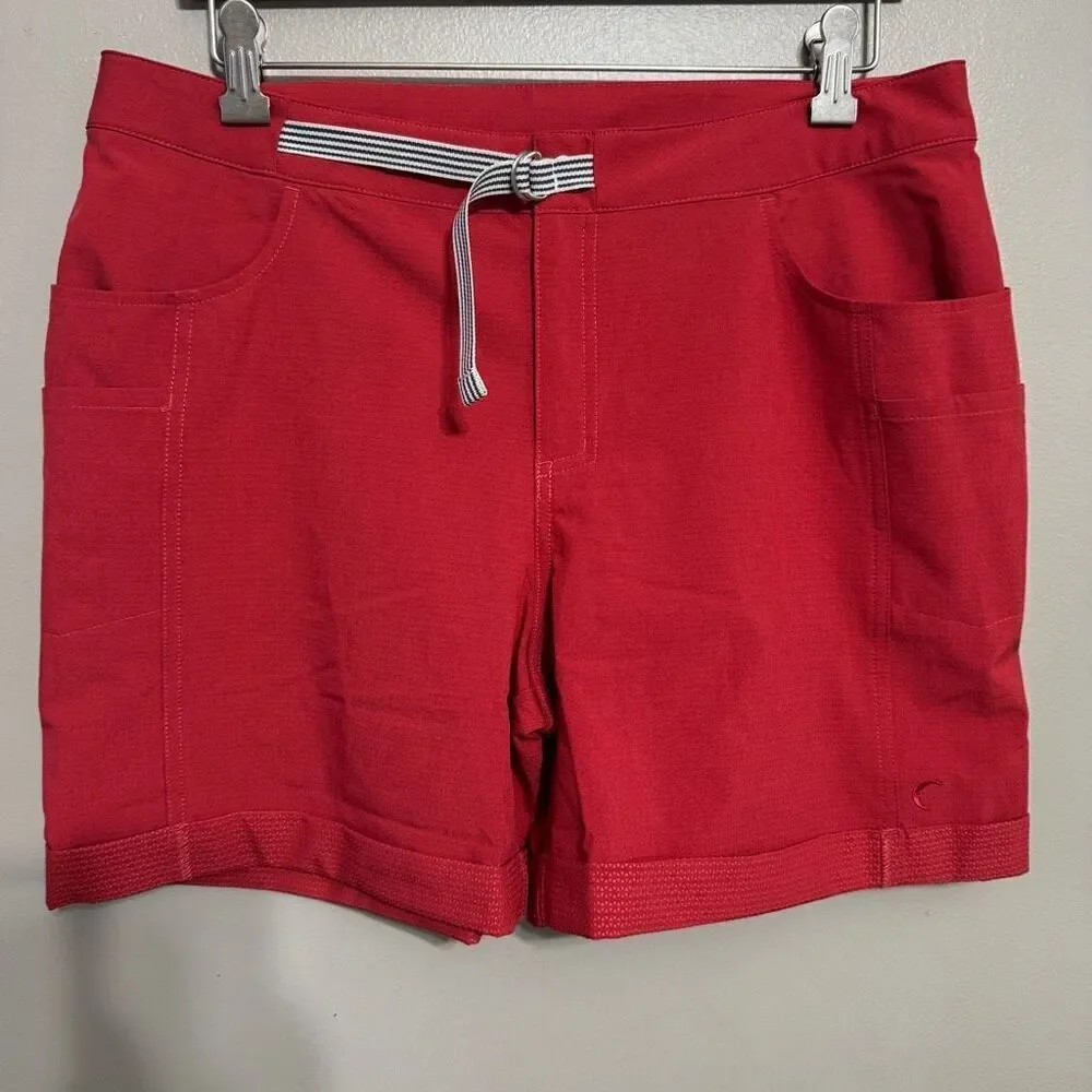 Zyia Active Shorts Womens XL Red Not Just A Trail Short Long Ladies